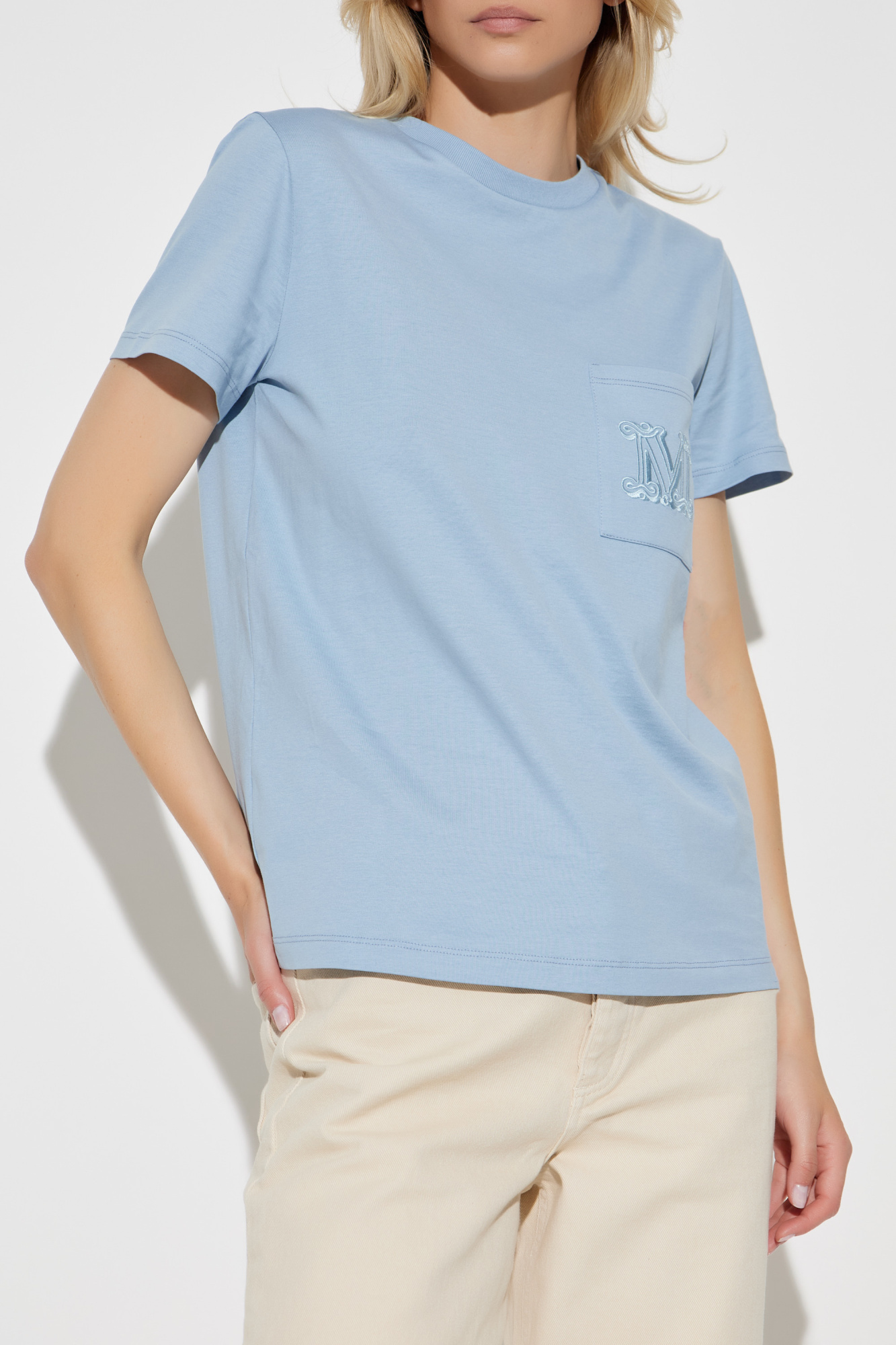 ★Max Mara★ Papaia 1 t-shirt blue 11941032600006 1194103260 Blue T-shirt `Papaia` Max Mara - Vitkac AS